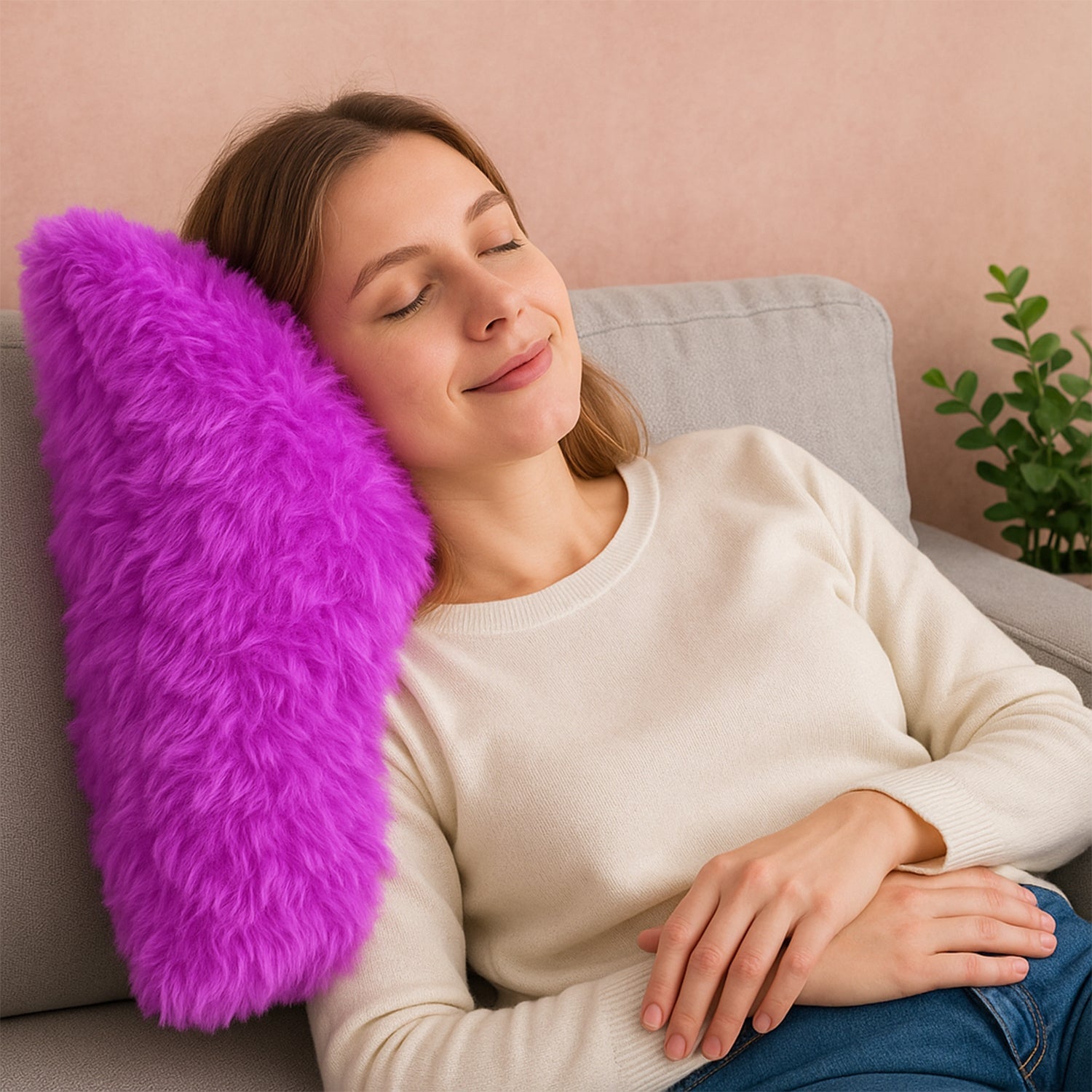 Super Soft Fluffy Cushion Pillow (1 Pc) Super Soft Fluffy Cushion Pillow (1 Pc)